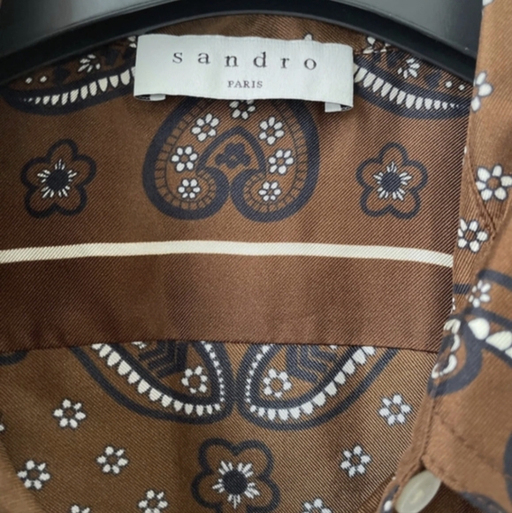 Paisley print silk Sandro shirt - Picture 7 of 7